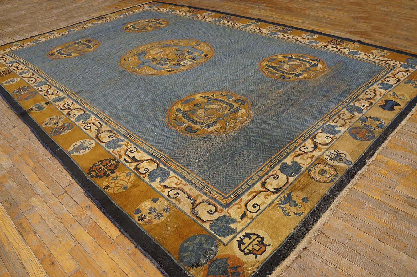 Hand-Knotted Antique Chinese Rug For Sale