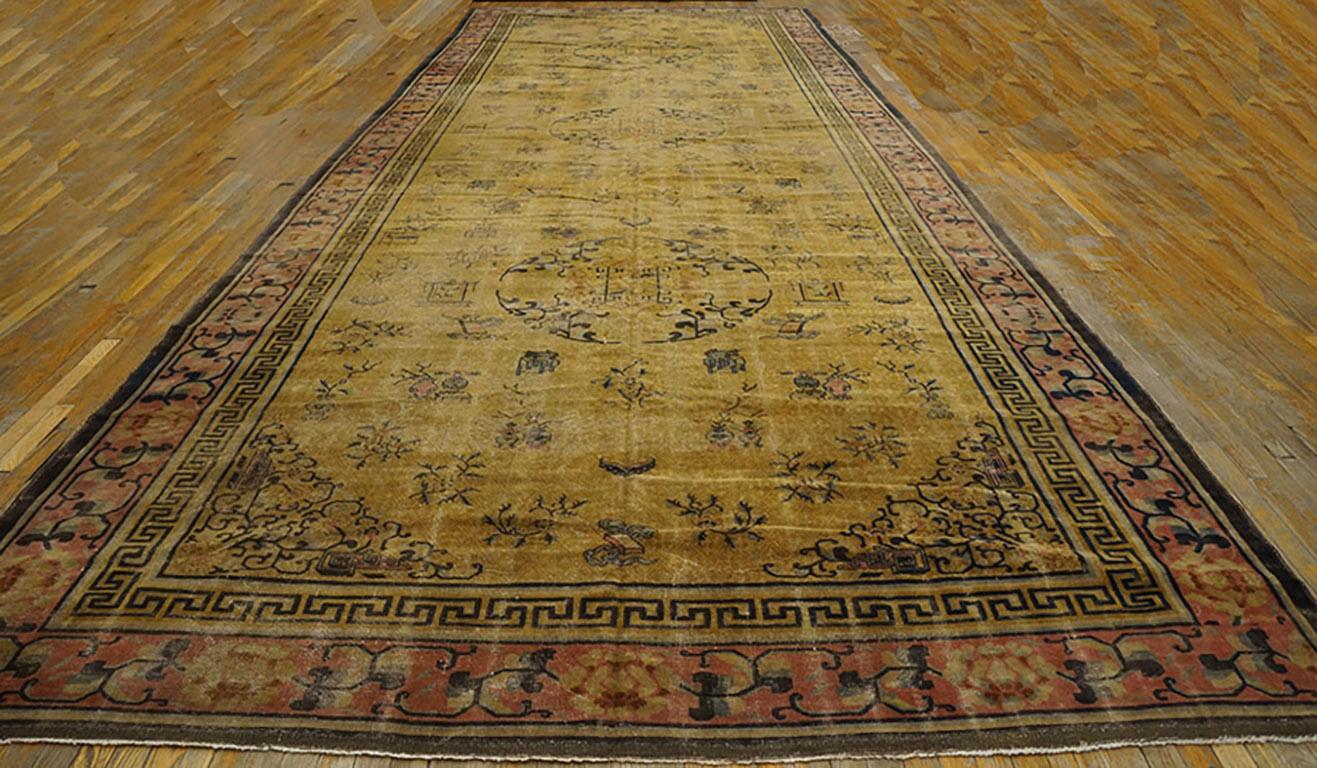 Hand-Knotted 1930s Chinese Gallery Carpet ( 9'2