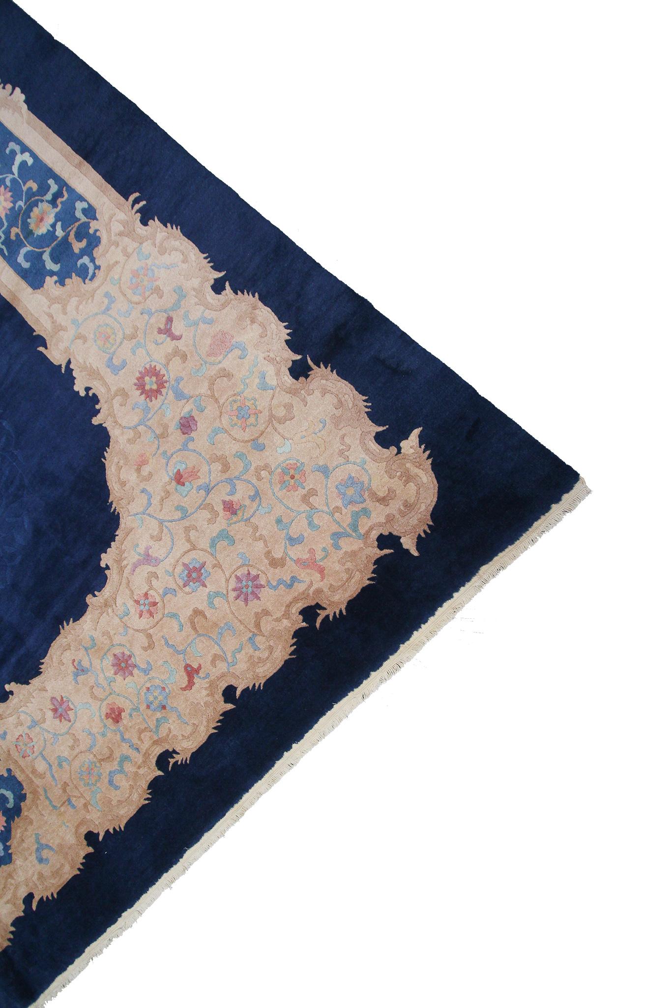 Antique Chinese Rug Antique Art Deco Rug Large Chinese Rug Square For Sale 1
