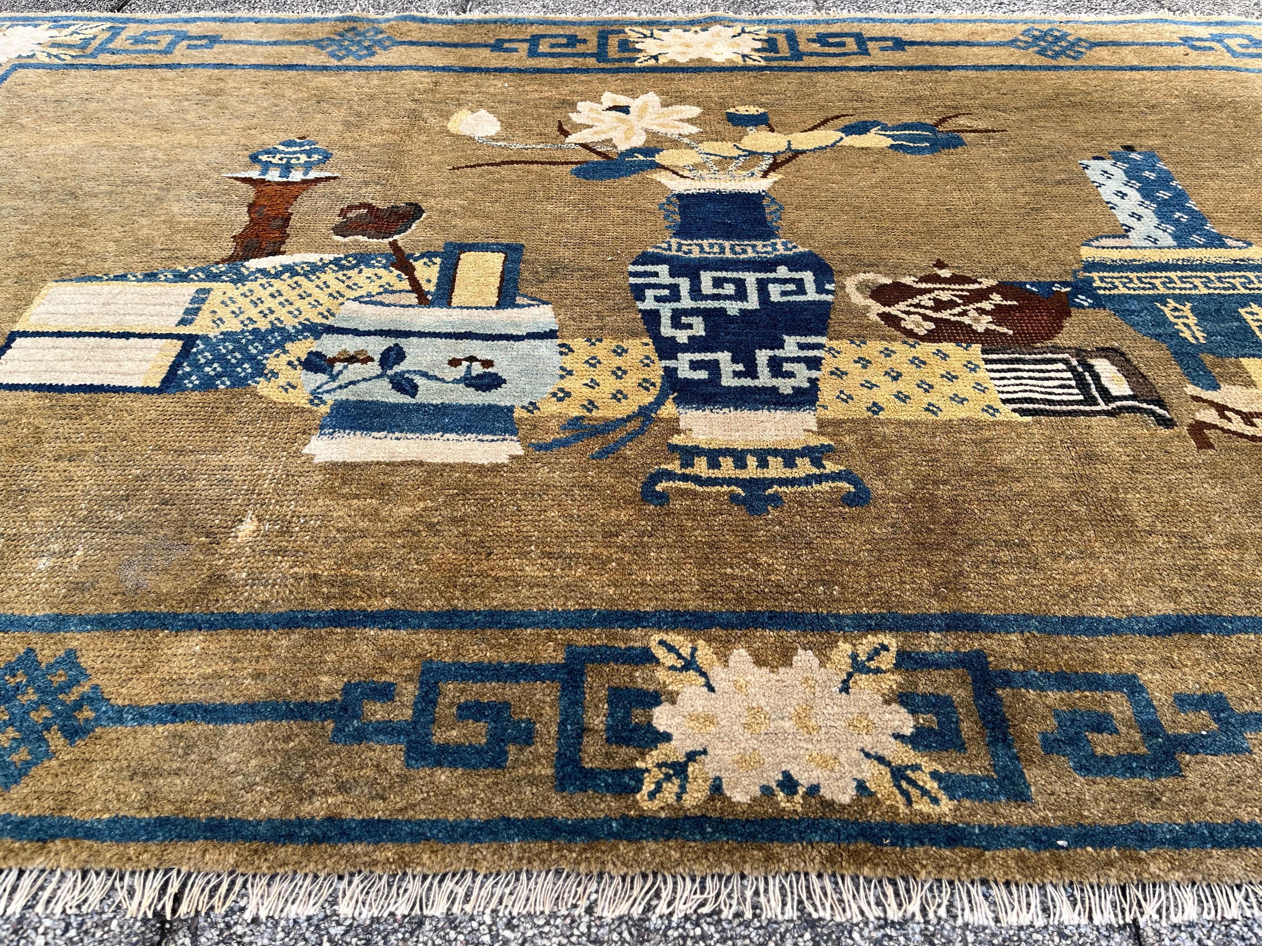 Antique Chinese Rug, Fine Antique For Sale 1