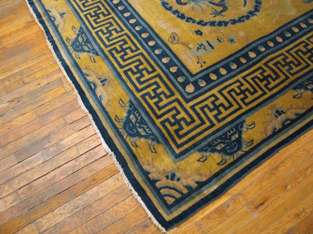 Hand-Knotted Antique Chinese Rug For Sale