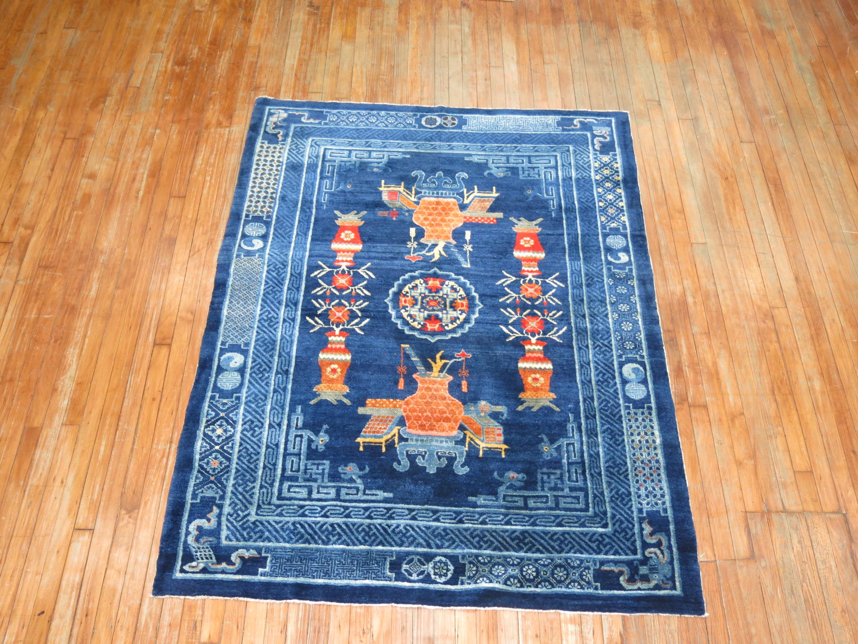 Antiker chinesischer Teppich (Volkskunst) im Angebot