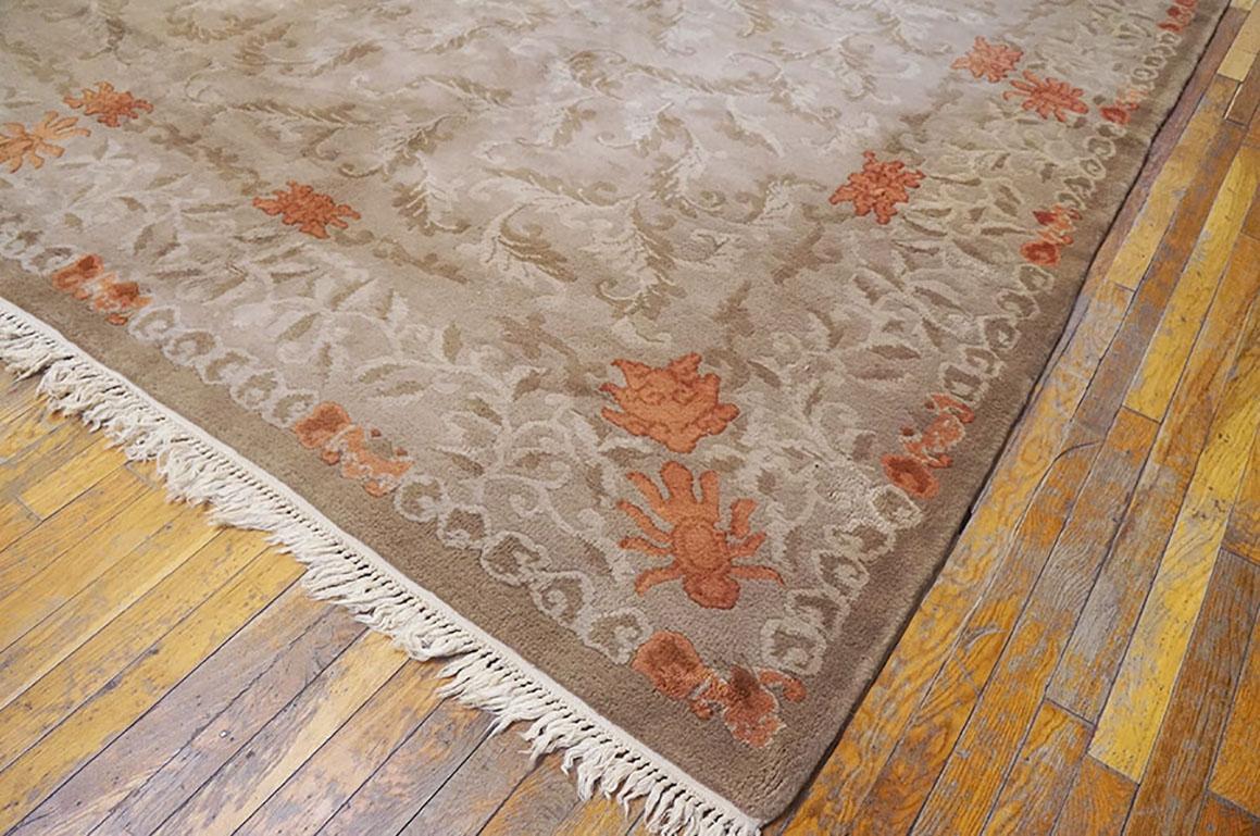 Hand-Knotted Antique Chinese Rug For Sale