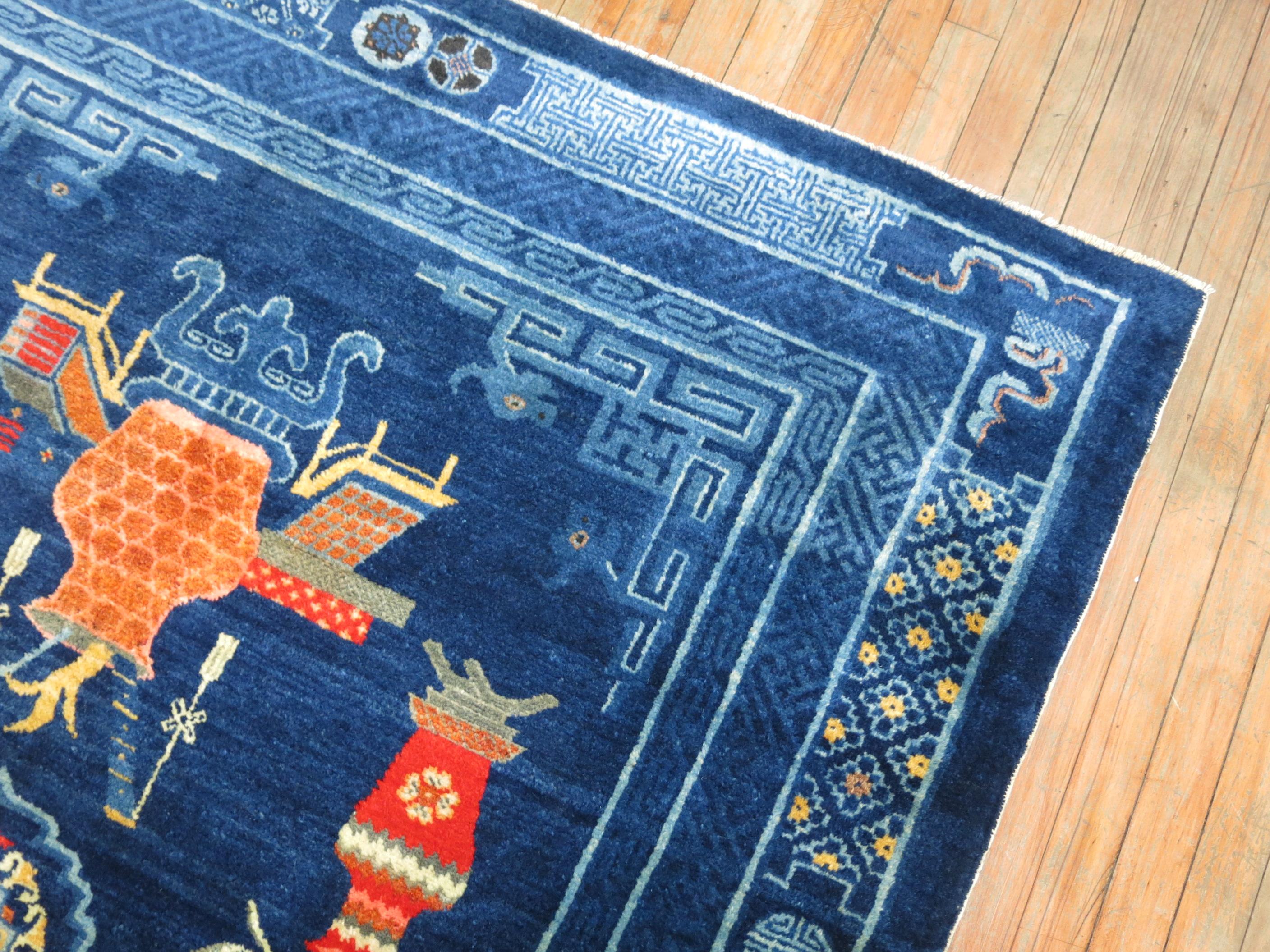 Antiker chinesischer Teppich im Angebot 1