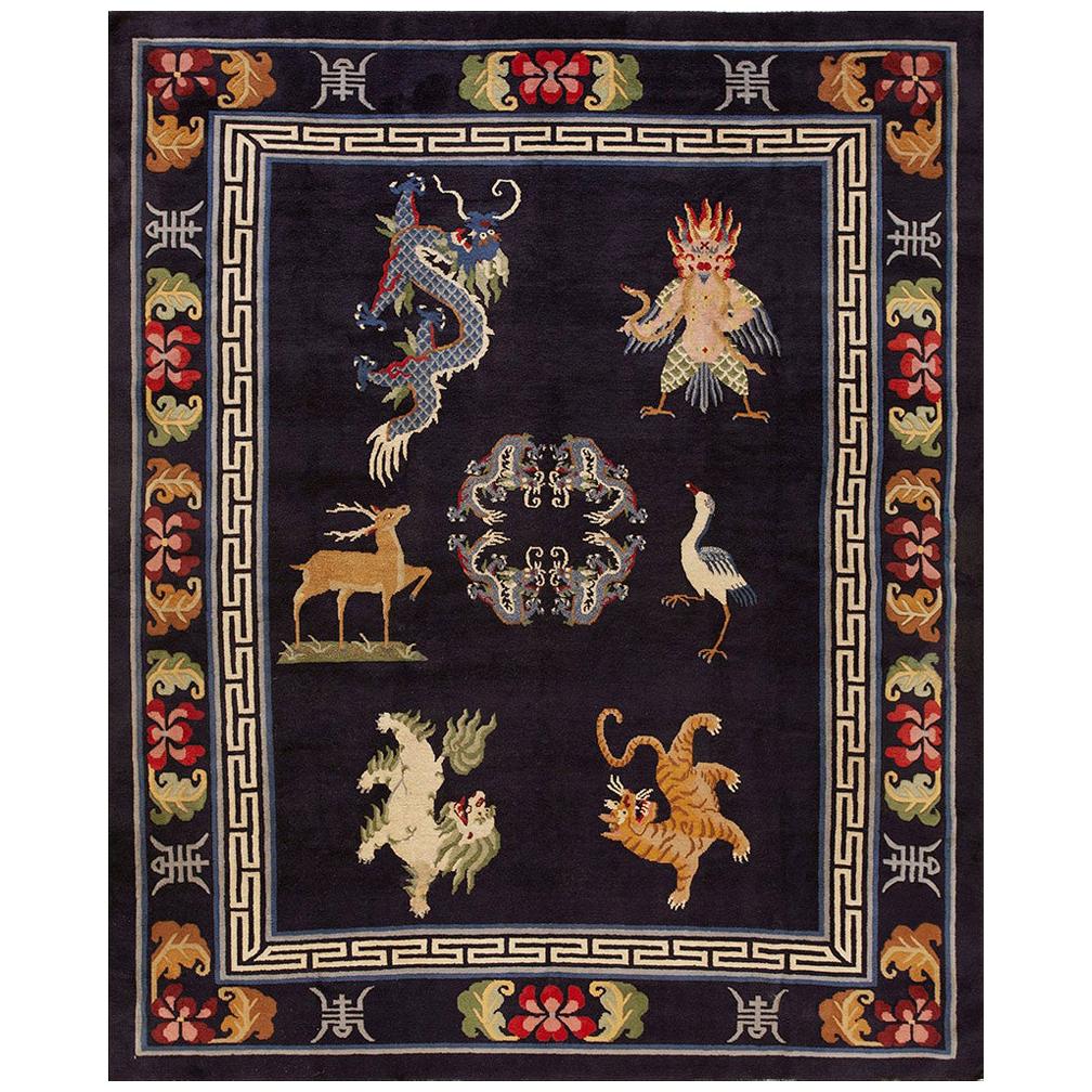 1940s Chinese Tibetan Carpet ( 8' x 10' - 245 x 305 ) For Sale