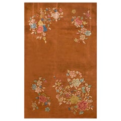 Vintage 1930s Chinese Art Deco Carpet ( 3' x 4'10" x 92 x 147 cm ) 