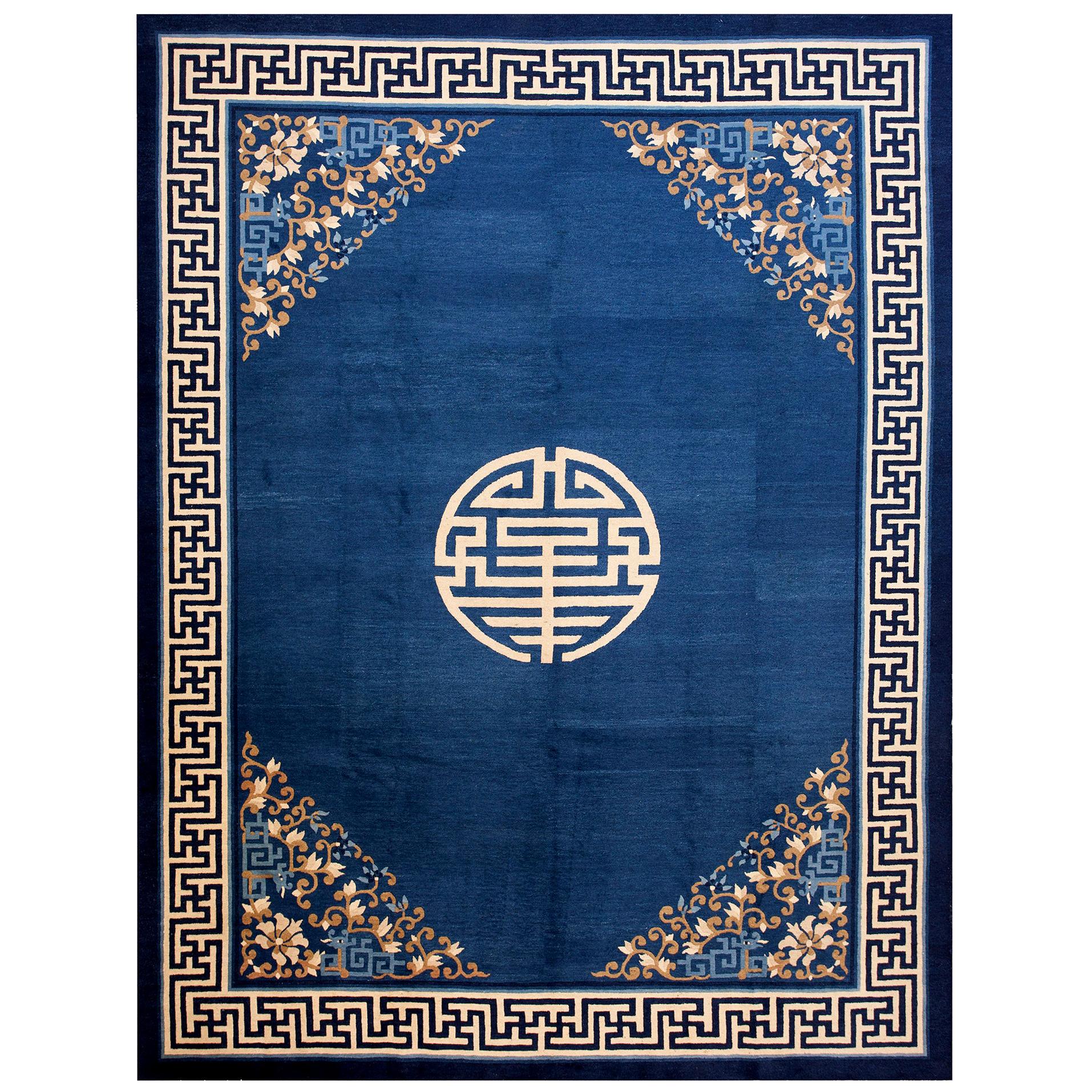 Chinesischer Peking-Teppich des frühen 20. Jahrhunderts ( 9'2" x 11'4" - 279 x 345")