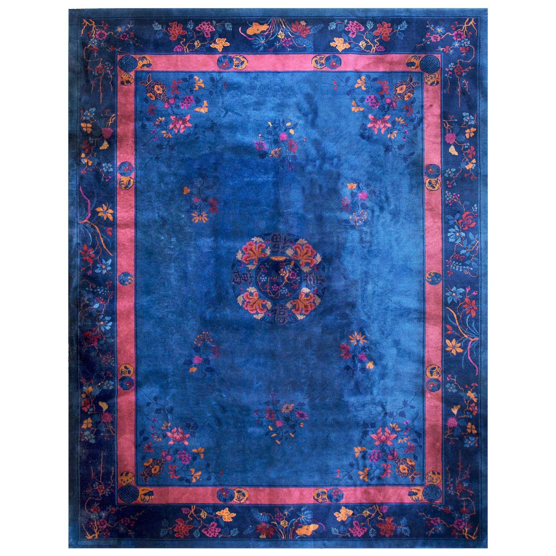 Antique Chinese Rug 9' 0" x 11' 8"  For Sale