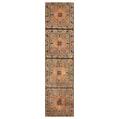 Tapis chinois Ningxia de la fin du 19ème siècle ( 2'4" x 9' - 72 x 275 )