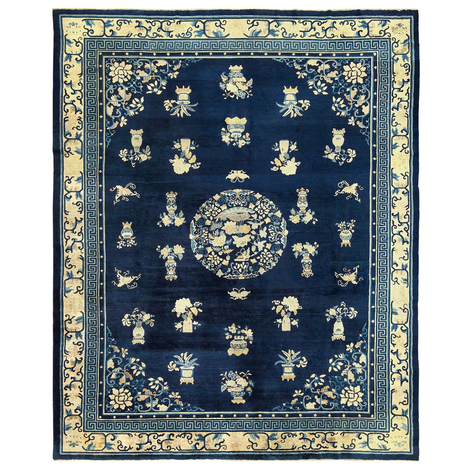 Tappeto cinese antico. Dimensioni: 9 ft 1 in x 11 ft 6 in in vendita