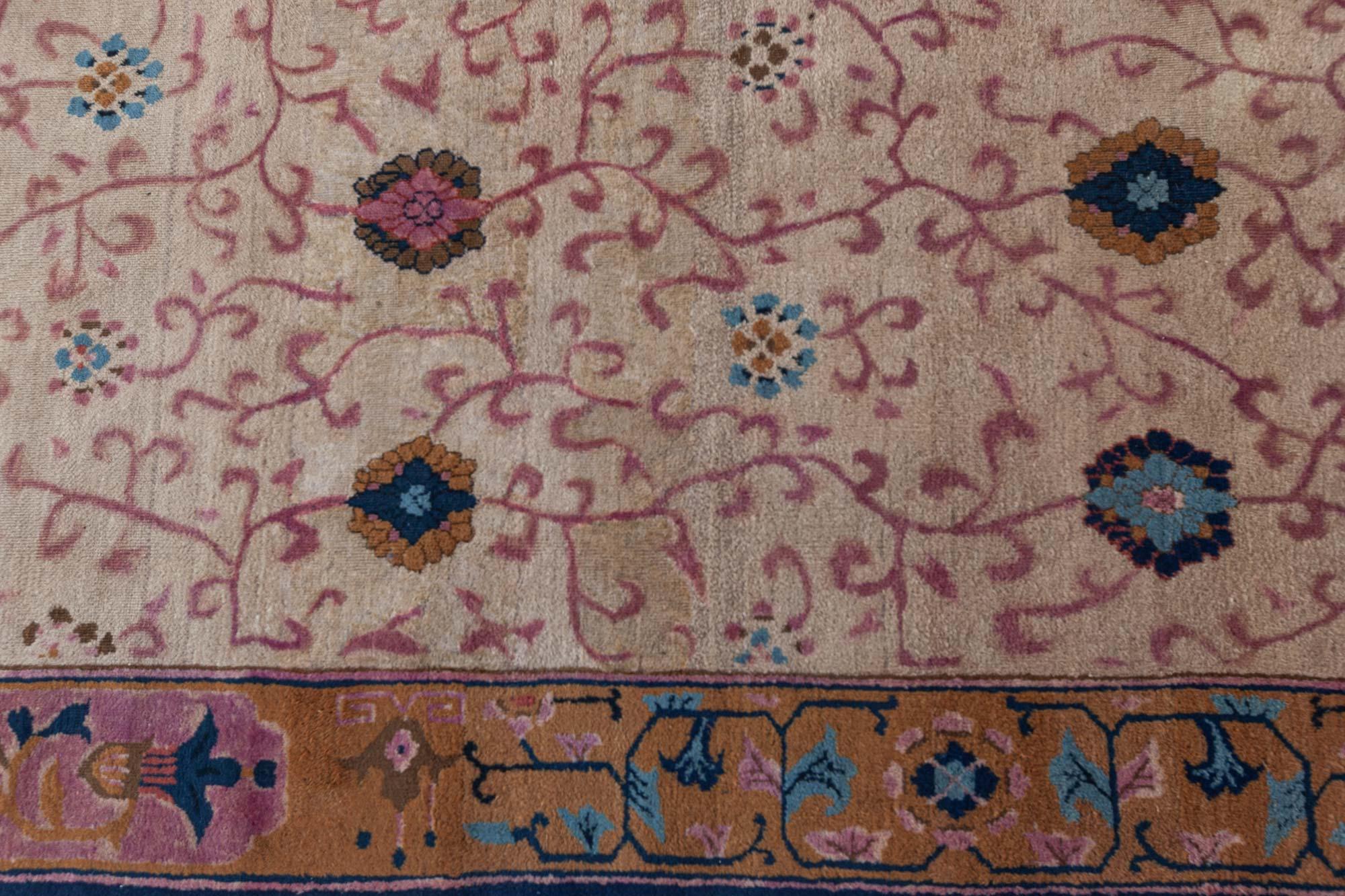 Antique Chinese rug (size adjusted) by Doris Leslie Blau.
Size: 13'8
