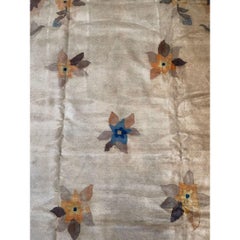 Antique Chinese Rug with Floral Design