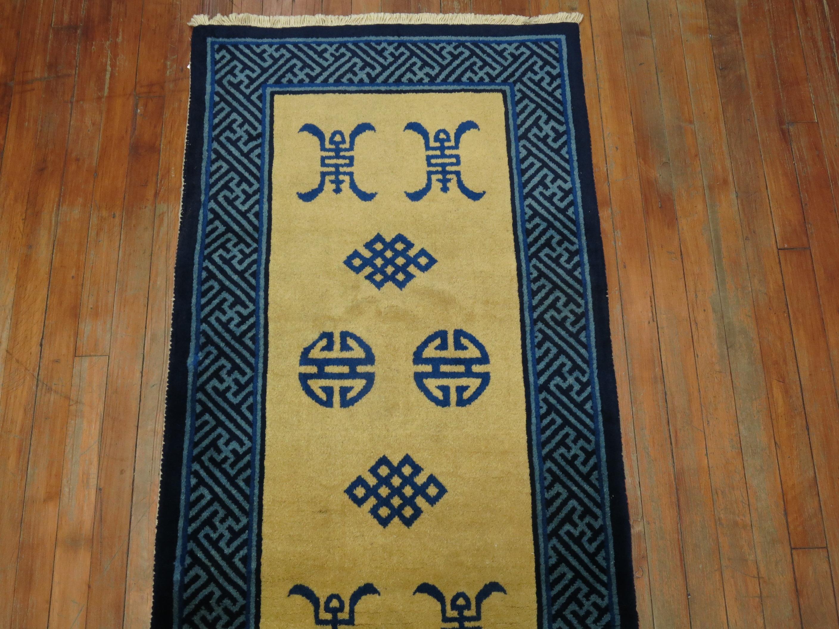 Antique Chinese Runner In Excellent Condition For Sale In New York, NY