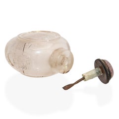 Antique Chinese Rutilated Quartz Carved Snuff Bottle