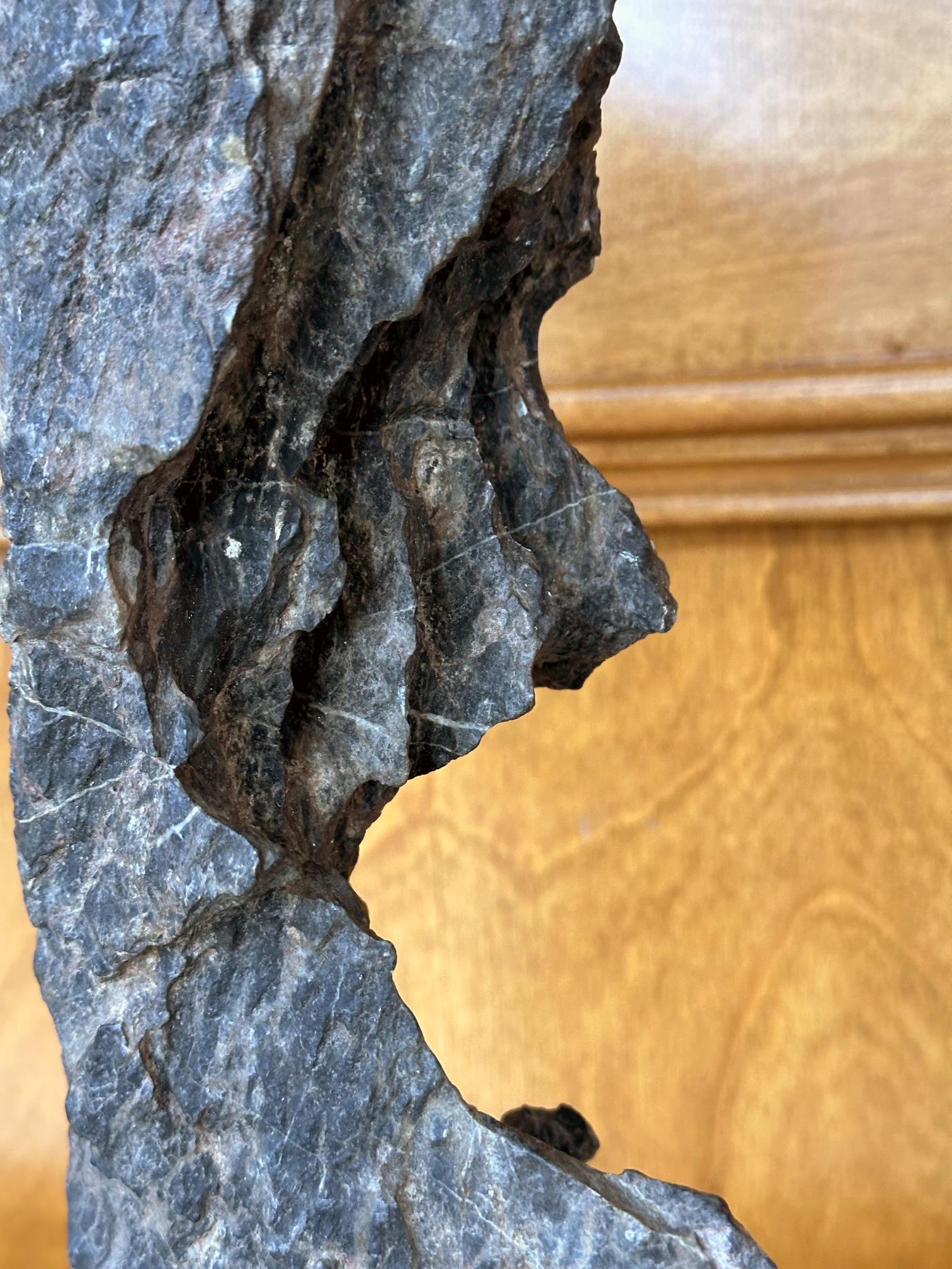 Antike chinesische Gelehrte Rock Yingde Stein auf Display Stand im Angebot 13