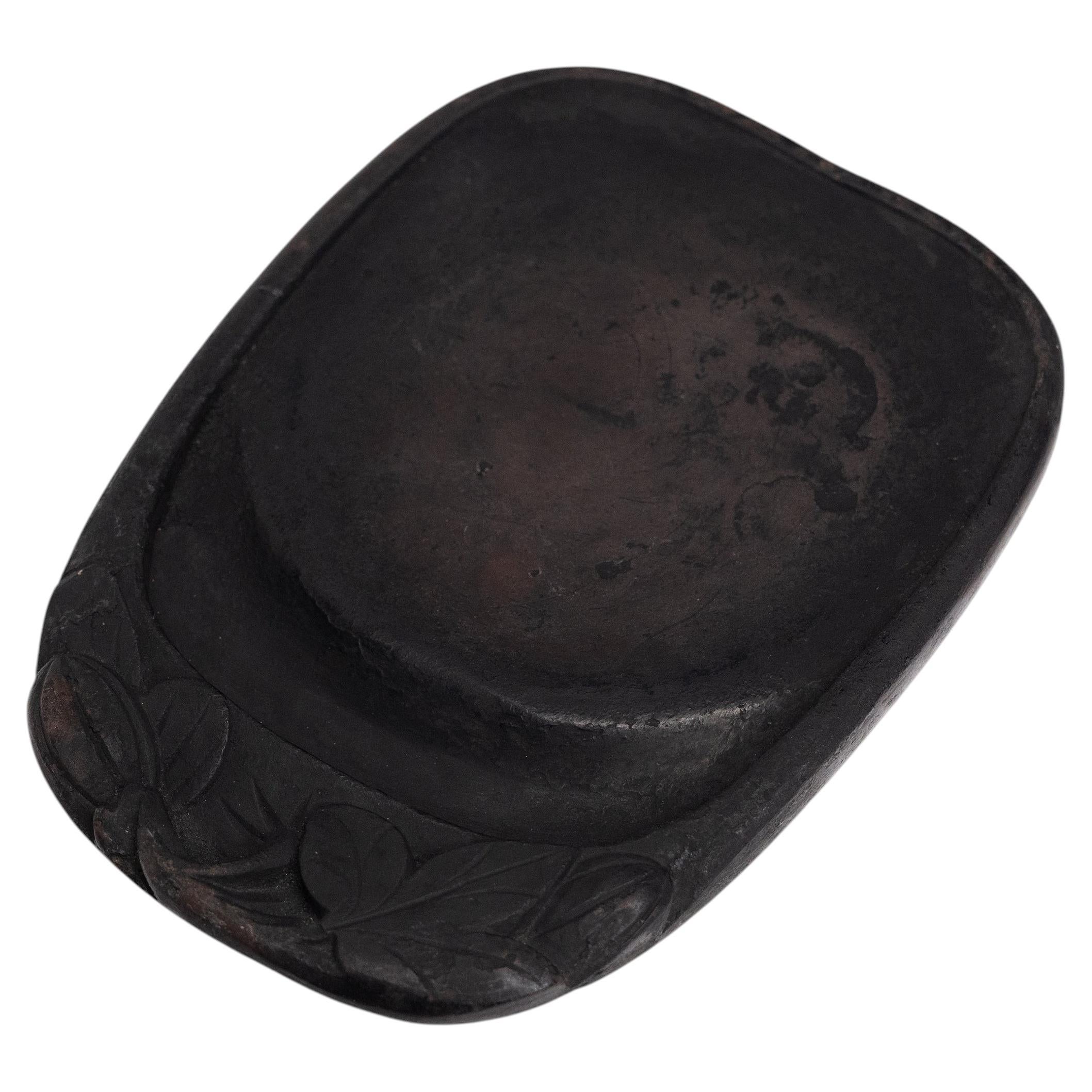 Antique Chinese Scholar's Fruit Inkstone, Late 19th Century