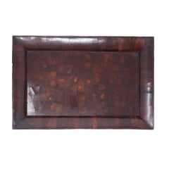 Antique Chinese Scholars’ Incense Tray of Coconut Wood