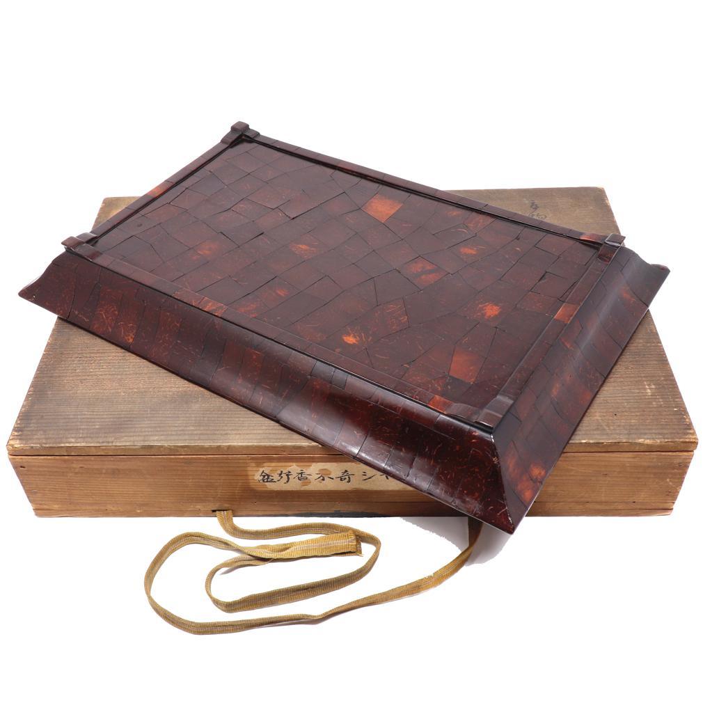 Antikes chinesisches Räucherstäbchen-Tablett der Gelehrten aus Kokosnussholz im Zustand „Gut“ im Angebot in Point Richmond, CA
