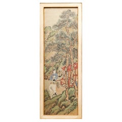 Antique Chinese School Ink, Watercolor and Gouache on Paper - Framed Under Glass