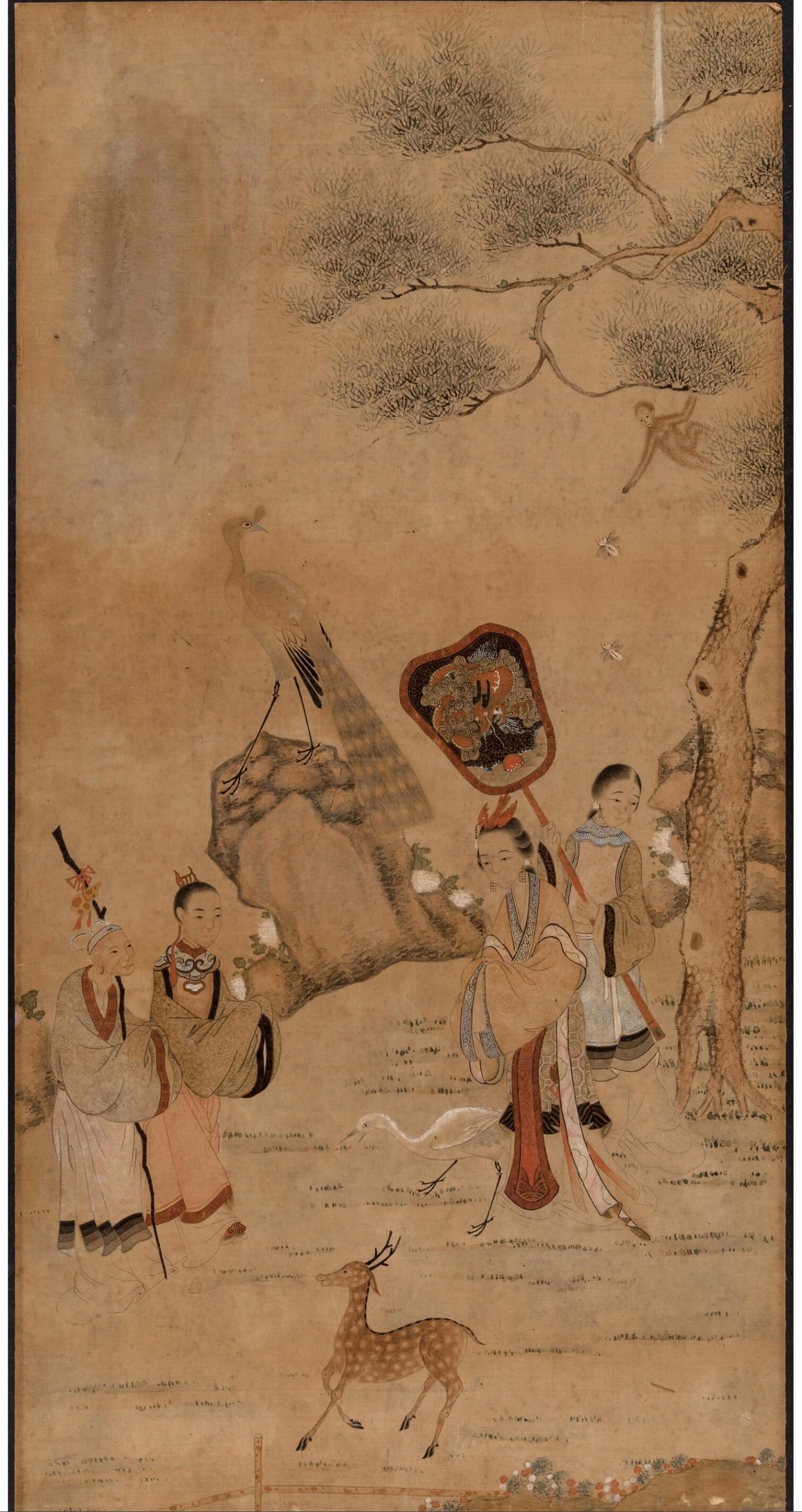 Antikes Gemälde der chinesischen Schule auf Seide, 19. Jahrhundert  im Angebot 4