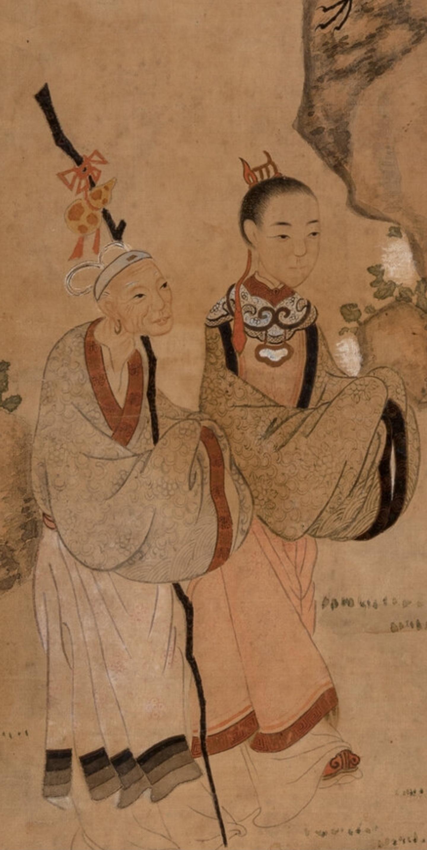 peinture sur soie chinoise ancienne