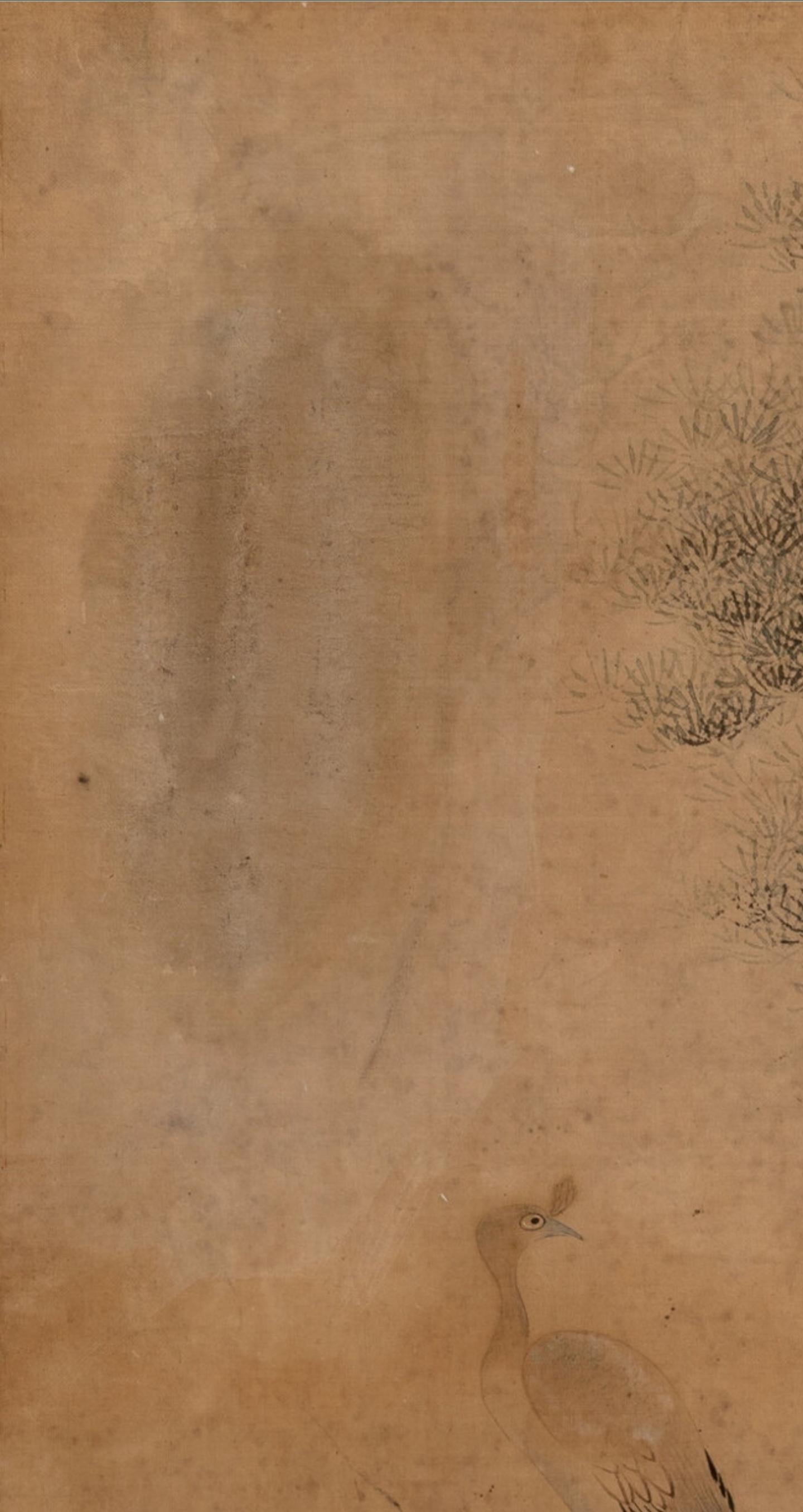 Antique Chinese School Painting On Silk 19th Century For Sale 1