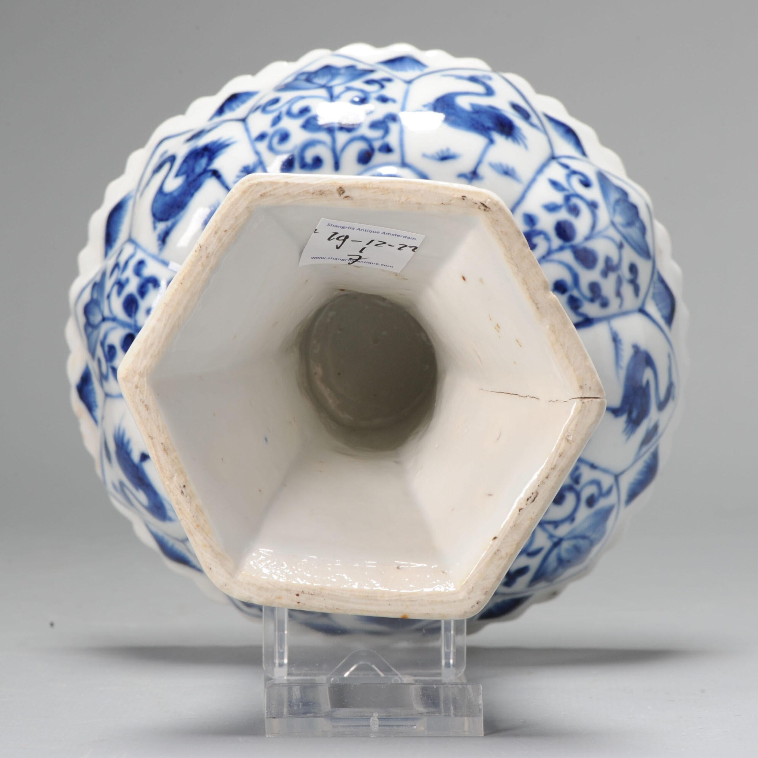 Chinois Antique Chinese SE Asian Market Stem Cup Cobalt Porcelain, Late 18th / 19th C. en vente