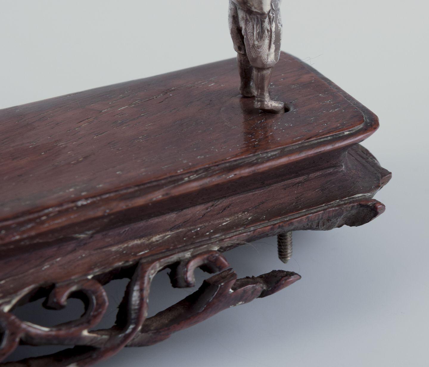 Antique Chinese Sedan Chair Carriage Sterling Silver. Ca. 1920s For Sale 3