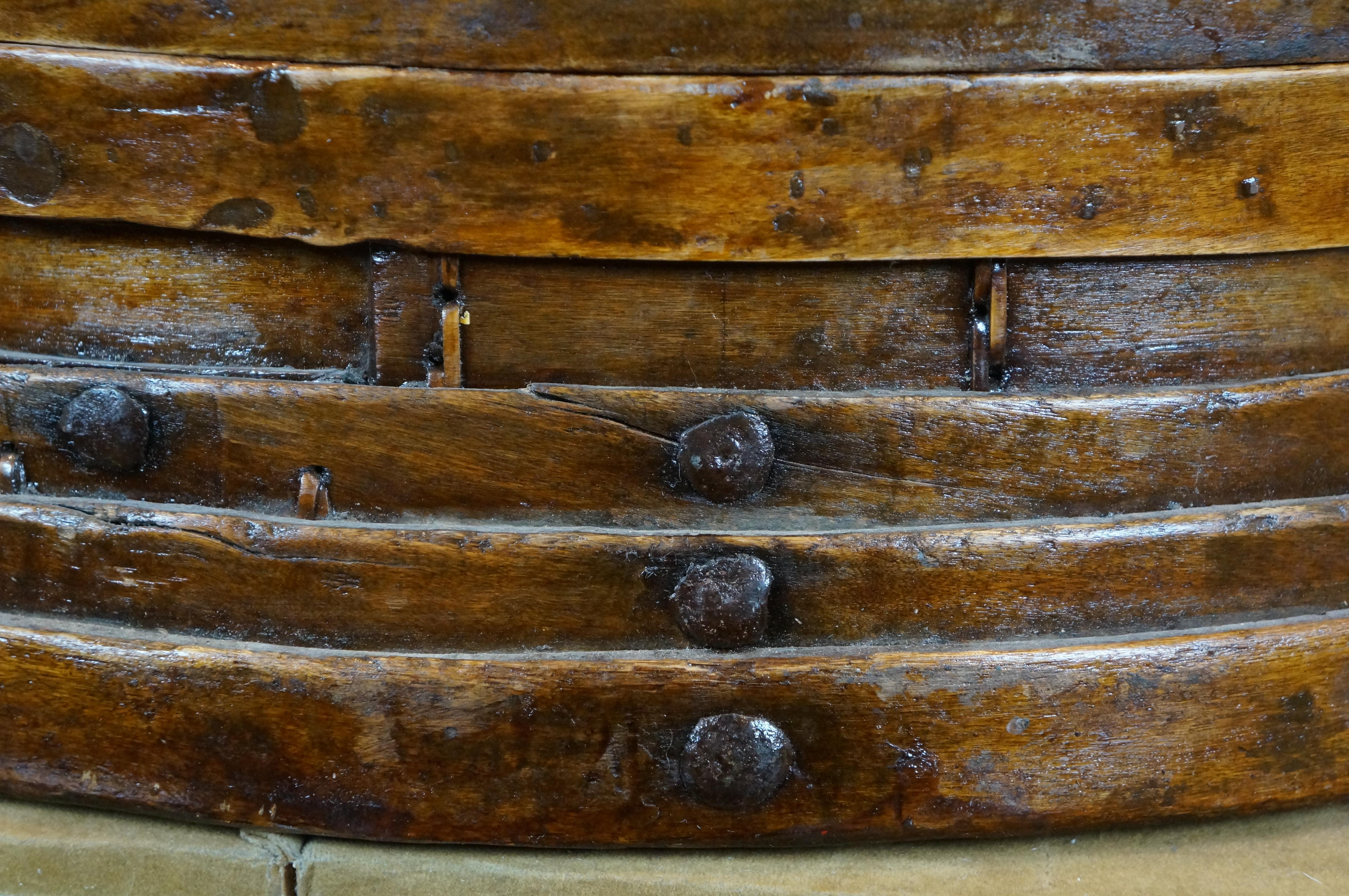 Antique Chinese Shanxi Round Bentwood Dumpling Serving Steamer Box 20