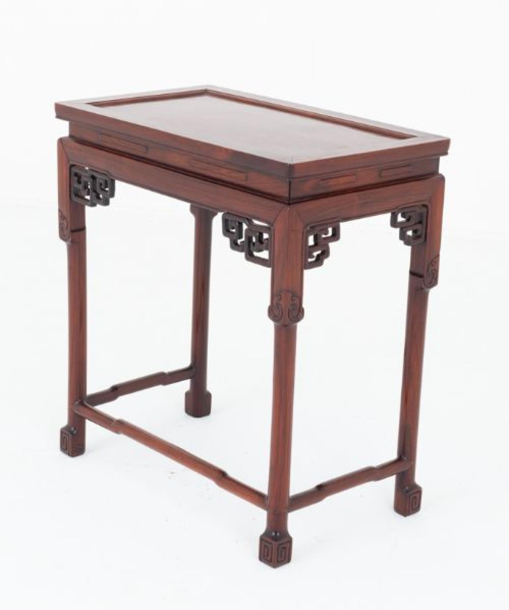 Antique Chinese Side Table Amboyna 1900 In Good Condition For Sale In Potters Bar, GB
