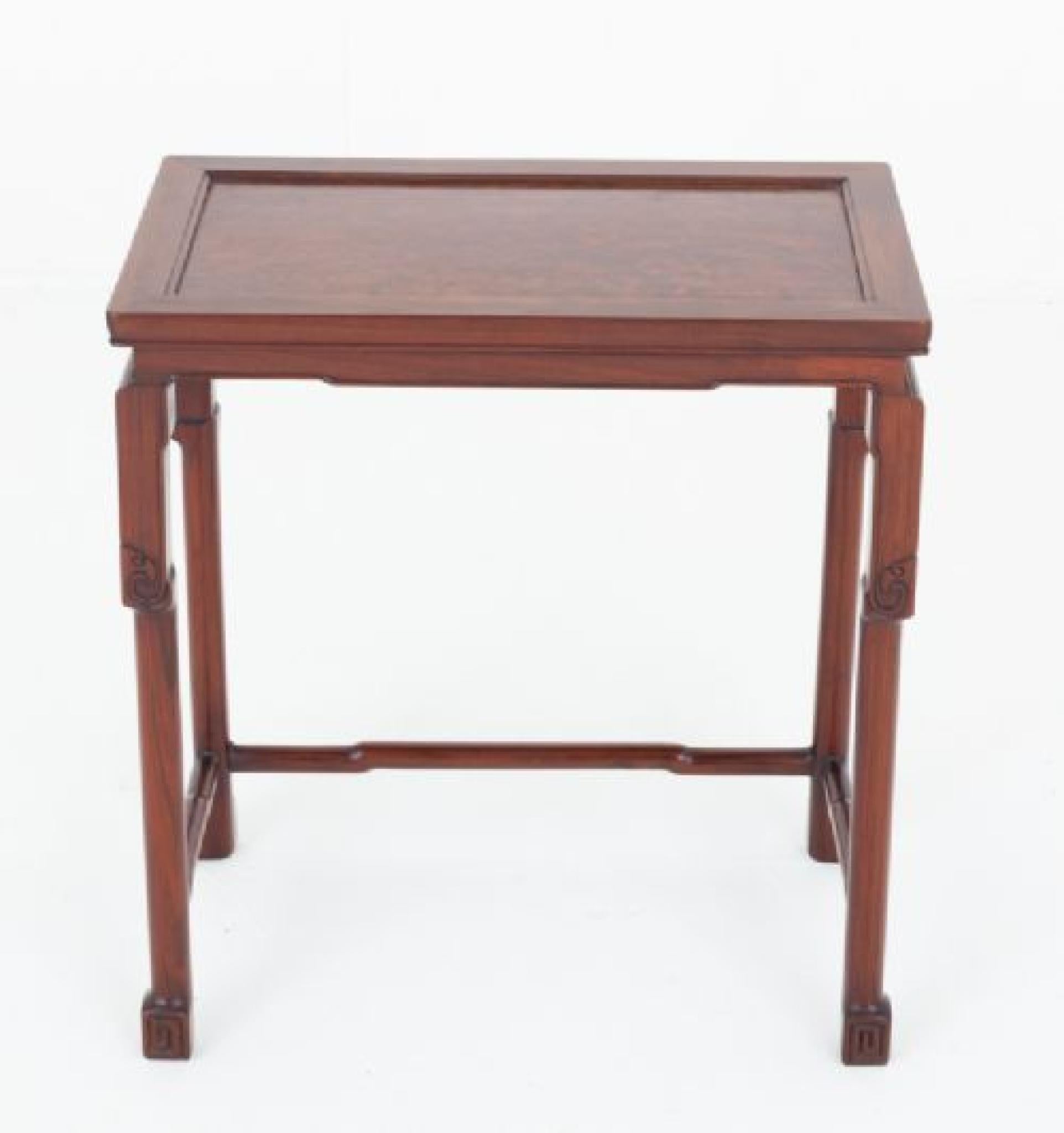 Early 20th Century Antique Chinese Side Table Amboyna 1900 For Sale