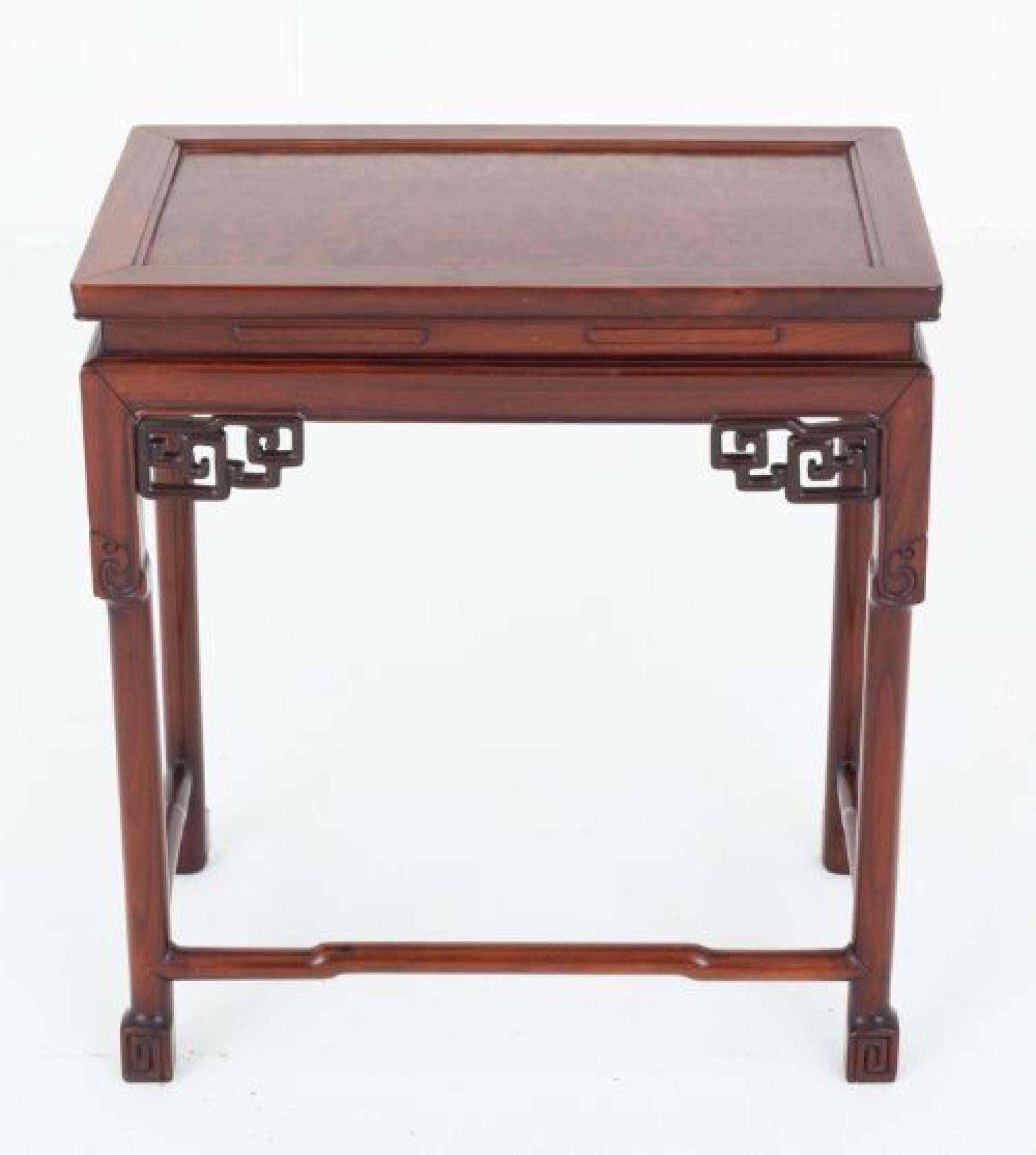 Antique Chinese Side Table Amboyna 1900 For Sale 1