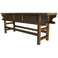 Ancienne base de buffet buffet chinois en orme:: dynastie Qing