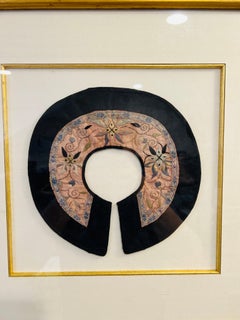 Antique Chinese Silk Embroidery Brocade Collar Qing Dynasty (1644-1911)