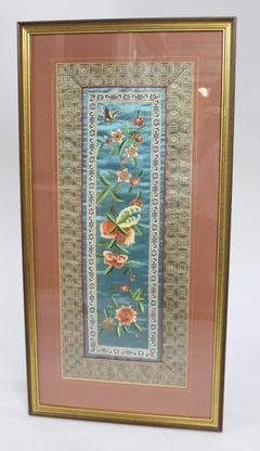 Antique Chinese Silk Embroidery Panel – Late Qing Dynasty