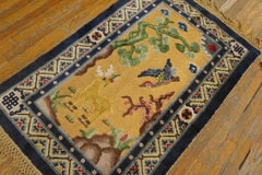 Early 20th Century Chinese Silk & Metallic Thread Carpet ( 2'7" x 4'2"-78 x 127)