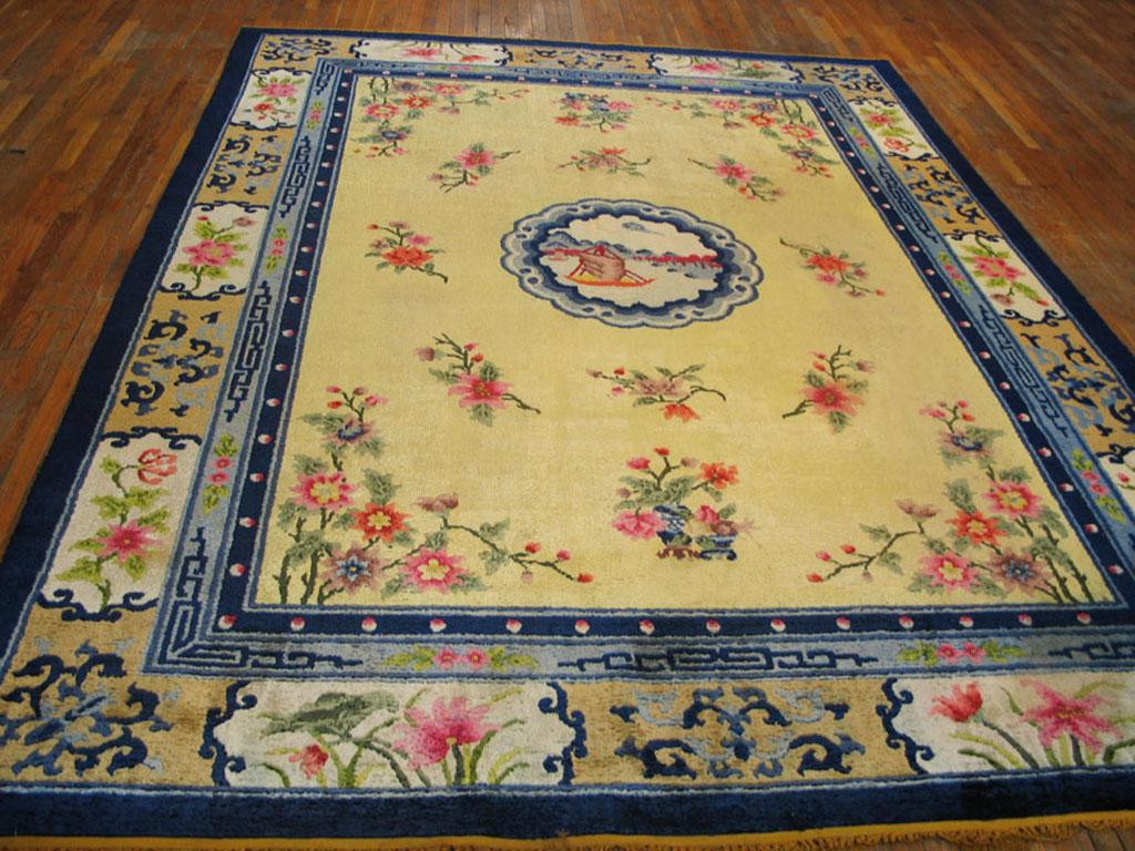 Antique Chinese - Silk rug, size: 8'10