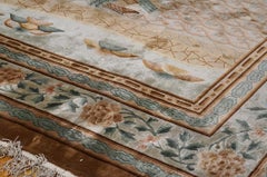 Vintage 1980s Chinese Silk Carpet ( 9' x 12'2" - 275 x 370 cm )