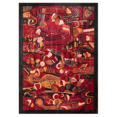 Antique Chinese Silk Rug 5' 6" x 7' 9"