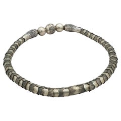 Collier antique chinois en argent représentant un dragon articulé