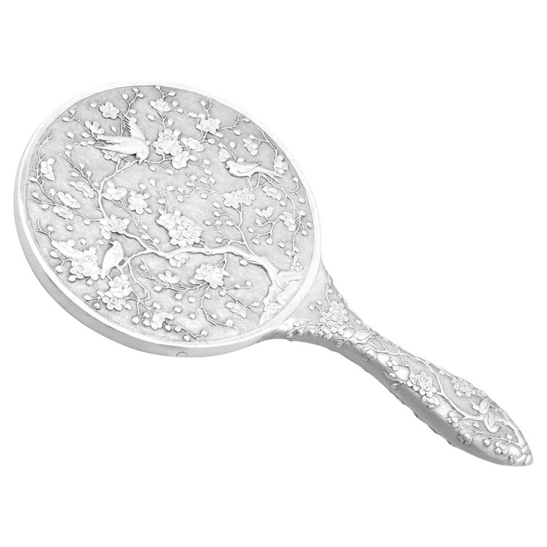 antique silver dressing table mirror Sterling Silver Victorian Table Mirror