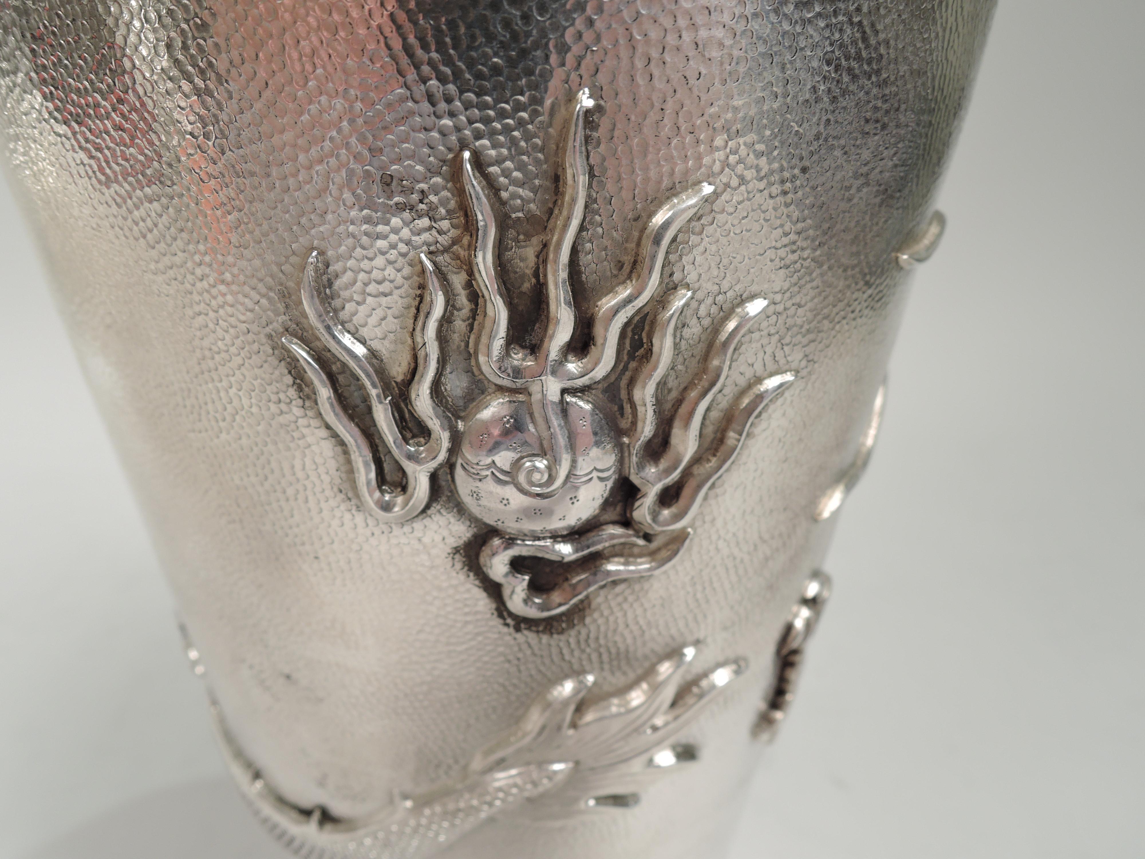 Antique Chinese Silver Firewater Dragon Cocktail Shaker 2