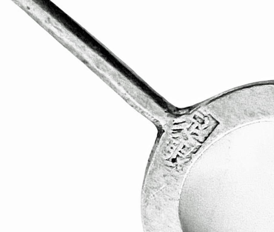 Antike chinesische Zitronengabel aus Silber mit Teekessel-Finish aus Silber, um 1900 im Angebot 2