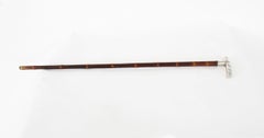 Antique Chinese Silver Walking Stick Cane 19th Century 83cm/32.6inches