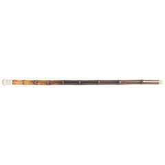 Antique Chinese Silver Walking Stick Cane, 19th Century