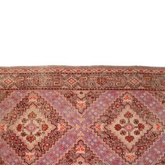 Antique Chinese Sinkiang Geometric Rug, Khotan, Xinjiang Province