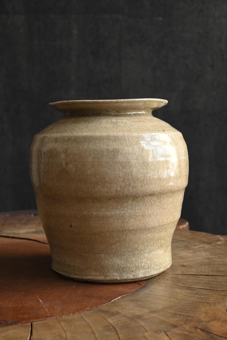 Antique Chinese small pottery vase/1600s/Anpin vase In Good Condition In Sammu-shi, Chiba