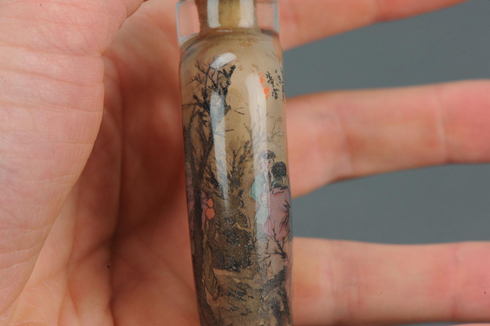Antique Chinese Snuff Bottle 1984 Dong Xue Inside Painted Wang Xisan Student For Sale 3