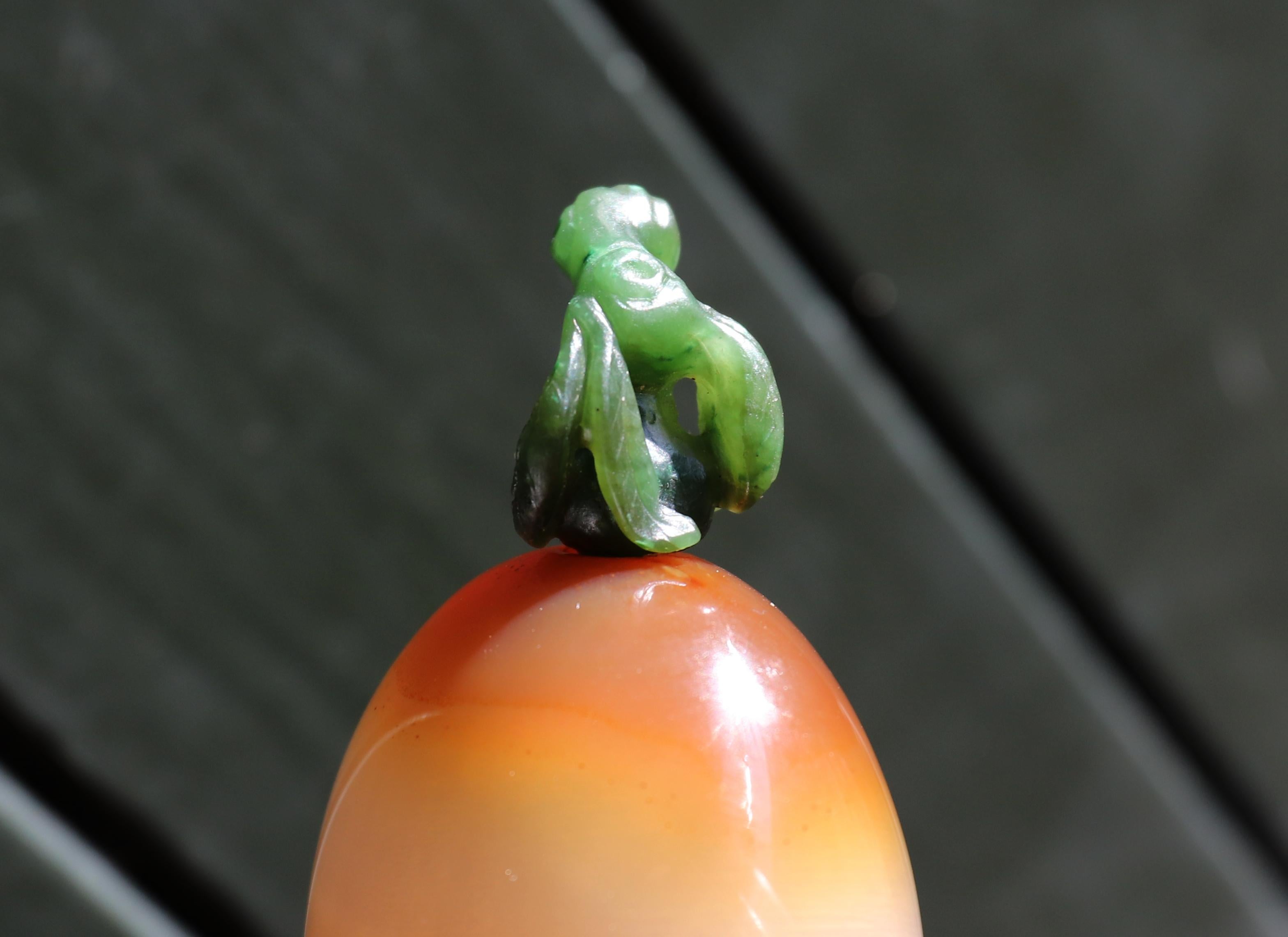 Antique Chinese Snuff Bottle Agate Qing Dynasty For Sale 1