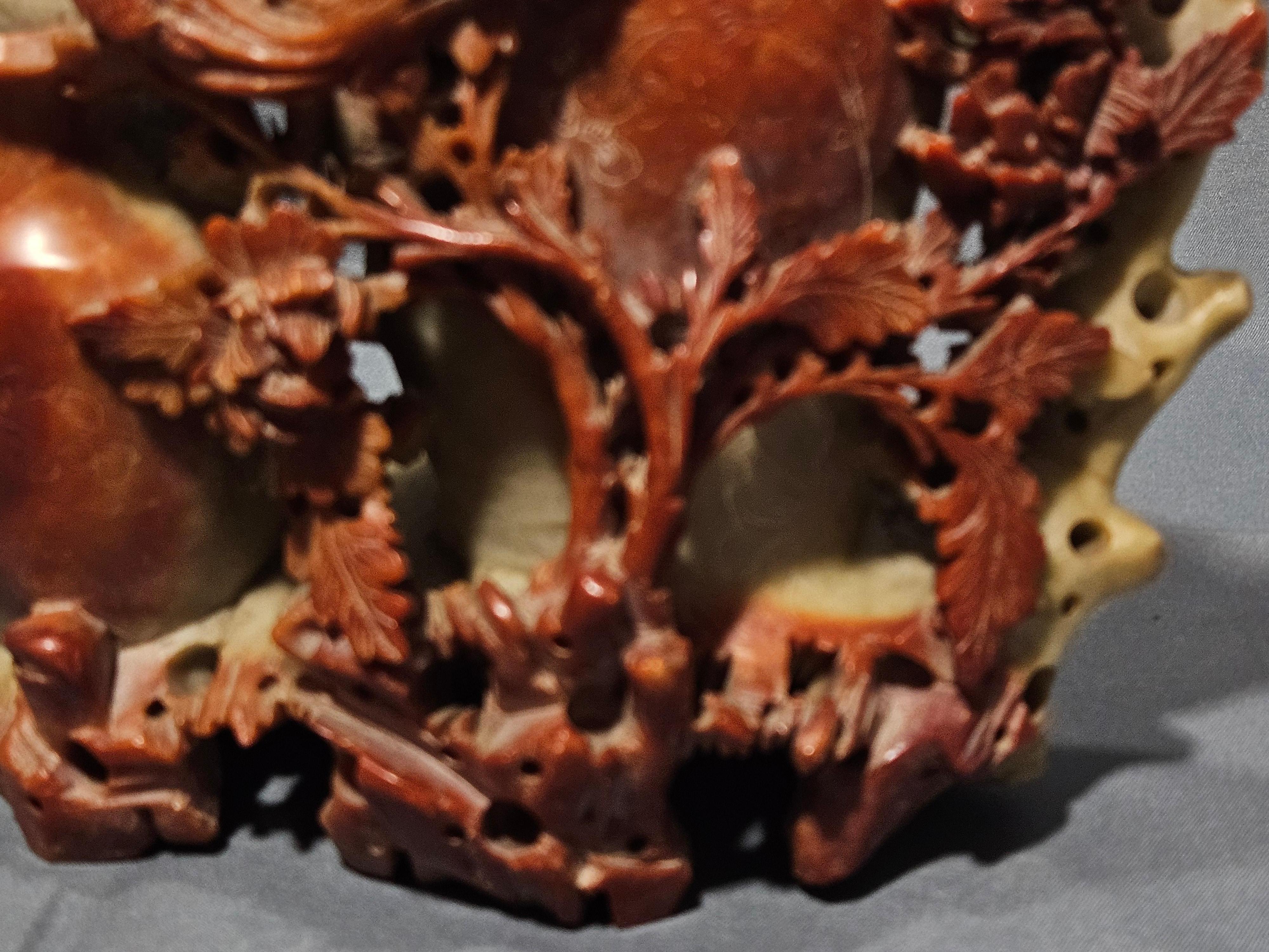 Qing Ancienne sculpture chinoise en pierre à savon #2 en vente